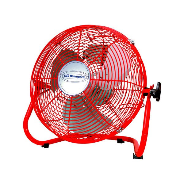 Orbegozo pw 1431 rojo ventilador industrial 45w potencia 3 velocidades aspas metálicas de 30cm